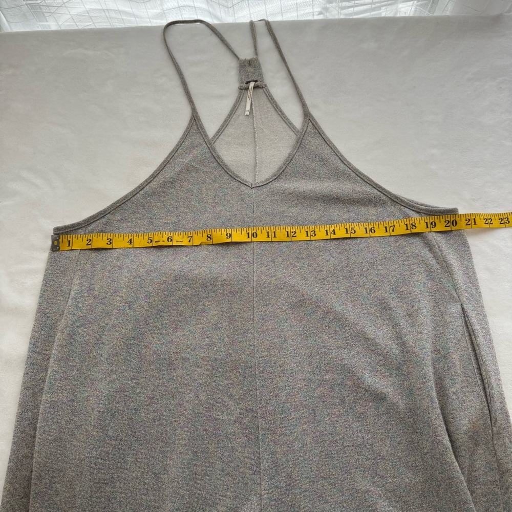 Free People Why Not Shine Oversized Jumpsuit XS Grey Rainbow Metallic Rare HTF - Picture 10 of 12